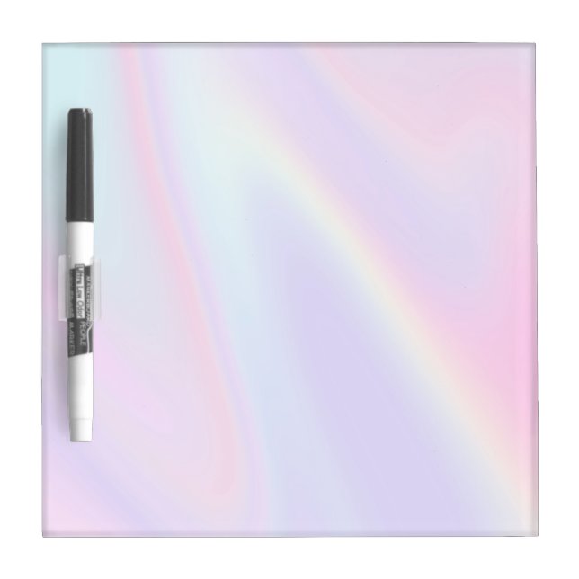 faux holographic pastel colors effect dry erase board (Front)