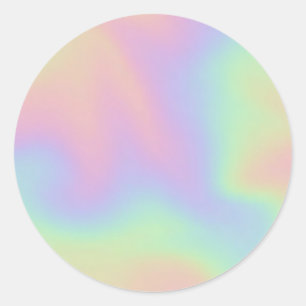 Faux Holographic Pastel Custom Trendy Classic Roun Classic Round Sticker