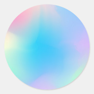 Faux Holographic Pastel Custom Trendy Classic Roun Round Sticker