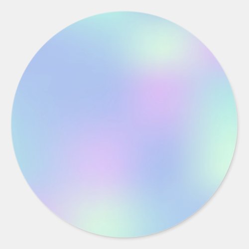 Faux Holographic Purple blue Custom Trendy  Classic Round Sticker