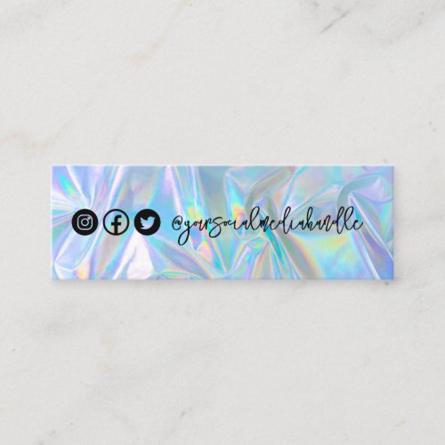 Faux Holographic Social Media Business Card