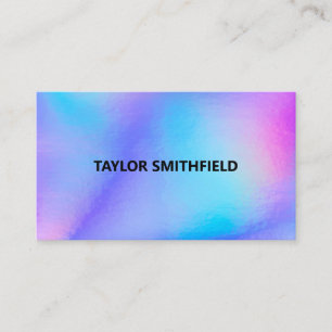 Faux Holographic Trendy Business Card