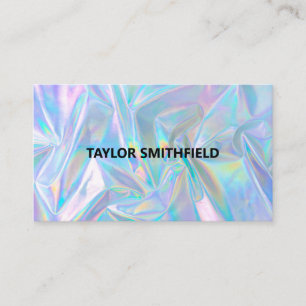 Faux Holographic Trendy Business Card