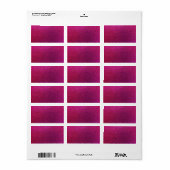 Faux Hot Pink Glitter Background Sparkle Label (Full Sheet)