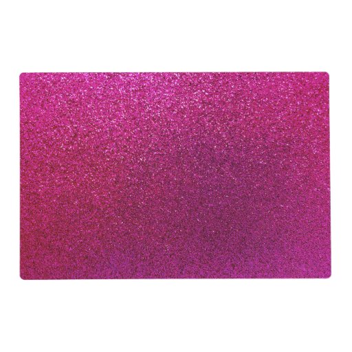 Faux Hot Pink Glitter Background Sparkle Placemat | Zazzle
