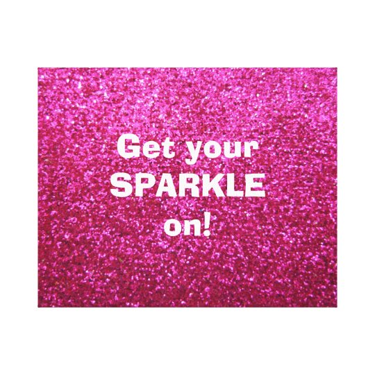 Faux Hot Pink Glitter Canvas Print