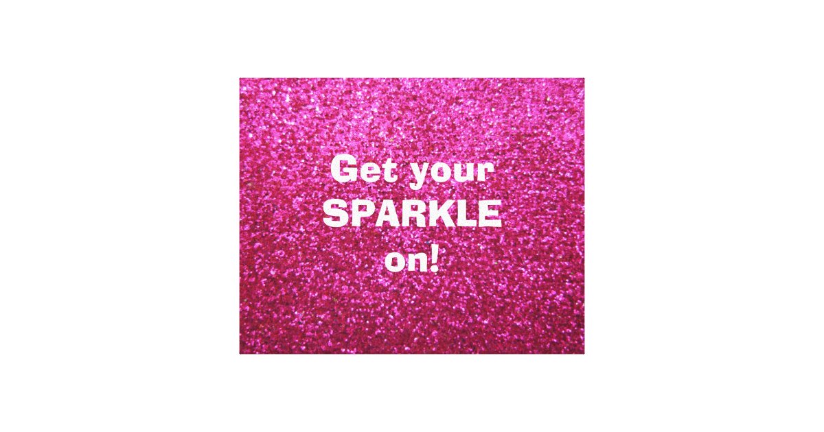 Faux Hot Pink Glitter Canvas Print Zazzle