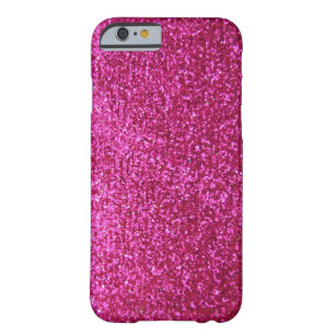 Faux Hot Pink Glitter Barely There iPhone 6 Case