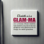 Faux Hot Pink Glitter Glam-Ma Magnet<br><div class="desc">Faux Hot Pink Glitter Glam-Ma Magnet - For some of us, being glamorous and fabulous comes naturally. Show your inner diva and forever glam attitude with this very cool faux glitter hot pink Glam-Ma magnet. With its definition: "Glam-ma is a woman whose children had children but is far too gorgeous...</div>