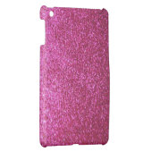 Faux Hot Pink Glitter iPad Mini Cover (Back Right)