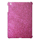 Faux Hot Pink Glitter iPad Mini Cover (Back)