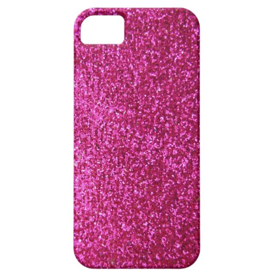 Faux Hot Pink Glitter iPhone SE/5/5s Case