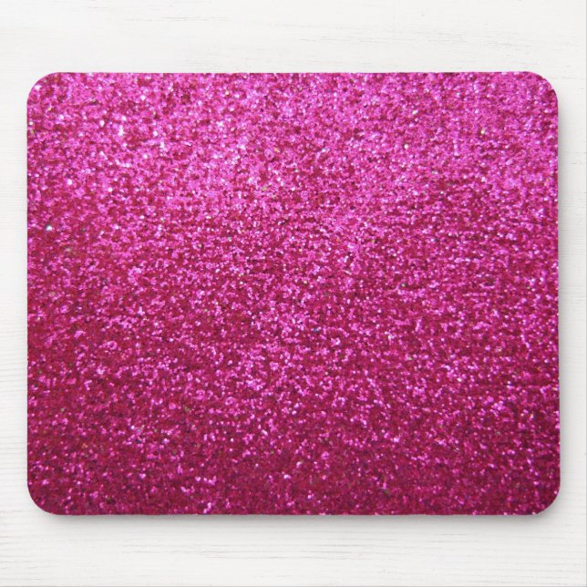 Faux Hot Pink Glitter Mouse Pad (Front)