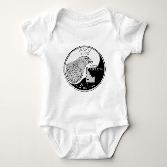 Faux Idaho State Quarter Baby Bodysuit (Front)