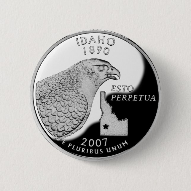 Faux Idaho State Quarter Button (Front)