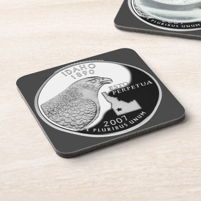 Faux Idaho State Quarter Drink Coaster (Left Side)