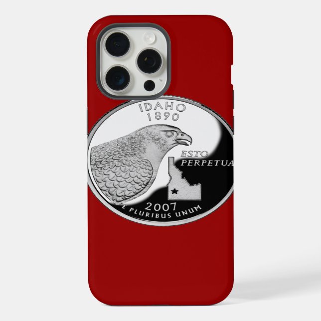 Faux Idaho State Quarter Iphone Case (Back)