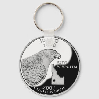 Faux Idaho State Quarter Keychain