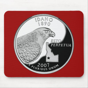 Faux Idaho State Quarter Mouse Pad