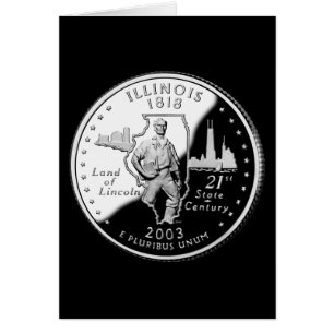 Faux Illinois State Quarter Cards