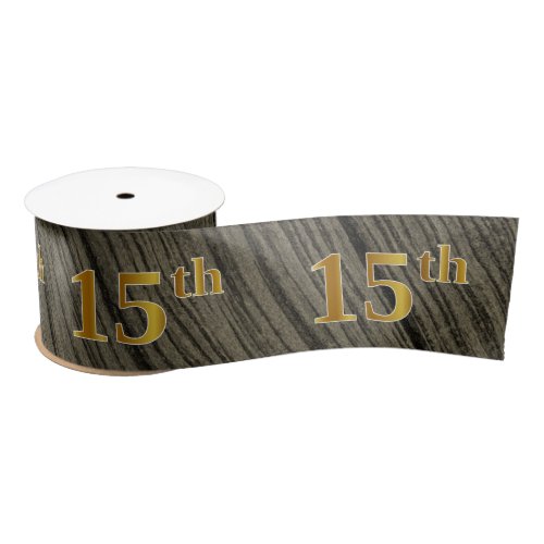 FauxImitation Gold 15th Event Number Rustic Satin Ribbon