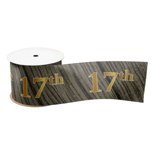 FauxImitation Gold 17th Event Number Rustic Satin Ribbon