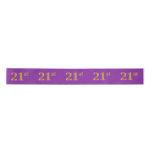 [ Thumbnail: Faux/Imitation Gold "21st" Event Number (Purple) Ribbon ]