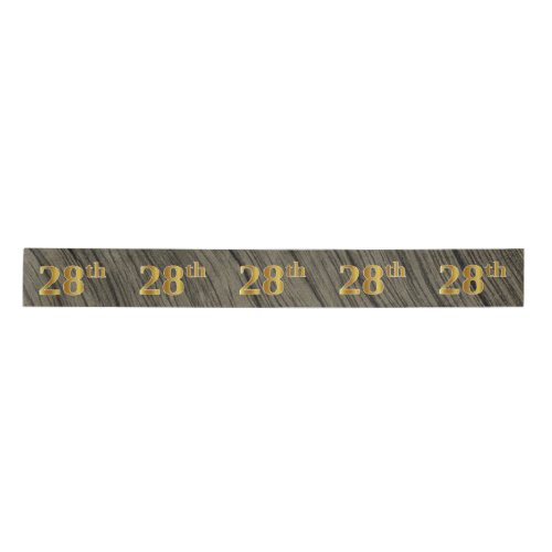 FauxImitation Gold 28th Event Number Rustic Satin Ribbon