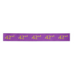 [ Thumbnail: Faux/Imitation Gold "42nd" Event Number (Purple) Ribbon ]