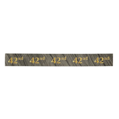 FauxImitation Gold 42nd Event Number Rustic Satin Ribbon