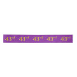 [ Thumbnail: Faux/Imitation Gold "43rd" Event Number (Purple) Ribbon ]