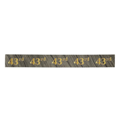 FauxImitation Gold 43rd Event Number Rustic Satin Ribbon