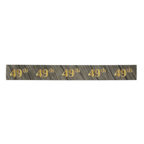 FauxImitation Gold 49th Event Number Rustic Satin Ribbon