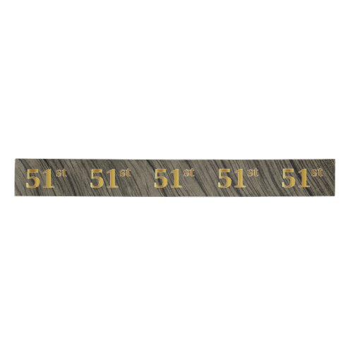 FauxImitation Gold 51st Event Number Rustic Satin Ribbon