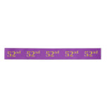 [ Thumbnail: Faux/Imitation Gold "52nd" Event Number (Purple) Ribbon ]