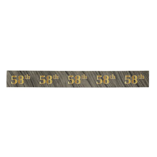 FauxImitation Gold 58th Event Number Rustic Satin Ribbon