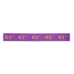 [ Thumbnail: Faux/Imitation Gold "61st" Event Number (Purple) Ribbon ]