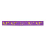 [ Thumbnail: Faux/Imitation Gold "63rd" Event Number (Purple) Ribbon ]