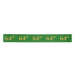 [ Thumbnail: Faux/Imitation Gold "64th" Event Number (Green) Ribbon ]