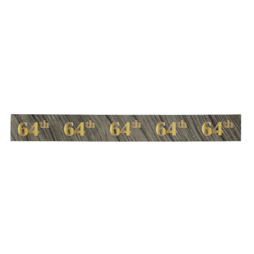 FauxImitation Gold 64th Event Number Rustic Satin Ribbon