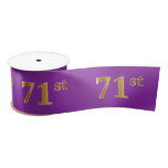 [ Thumbnail: Faux/Imitation Gold "71st" Event Number (Purple) Ribbon ]