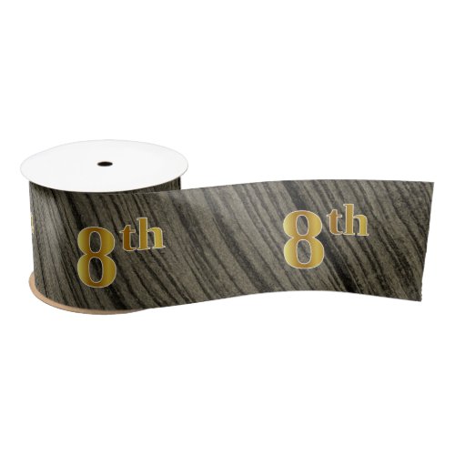 FauxImitation Gold 8th Event Number Rustic Satin Ribbon
