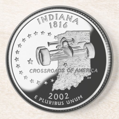 Faux Indiana State Quarter Drink Coaster