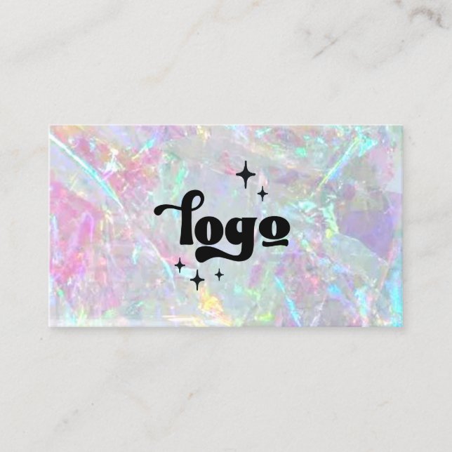 FAUX iridescent crystal Business Card (Front)