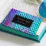 faux iridescent effect mermaid design business card