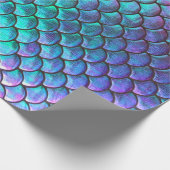 FAUX iridescent effect mermaid fish scale Wrapping Paper (Corner)