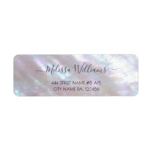 FAUX Iridescent Holographic Label