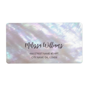 FAUX Iridescent Holographic Label