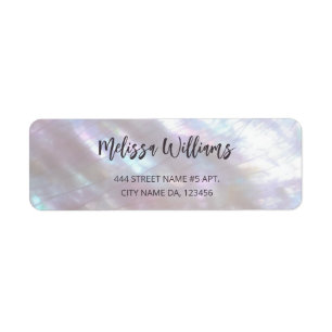 FAUX Iridescent Holographic Label
