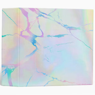 FAUX iridescent marble 3 Ring Binder